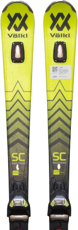 Używane narty - VOLKL Racetiger SC UVO 2023, 160 cm, stan bardzo dobry