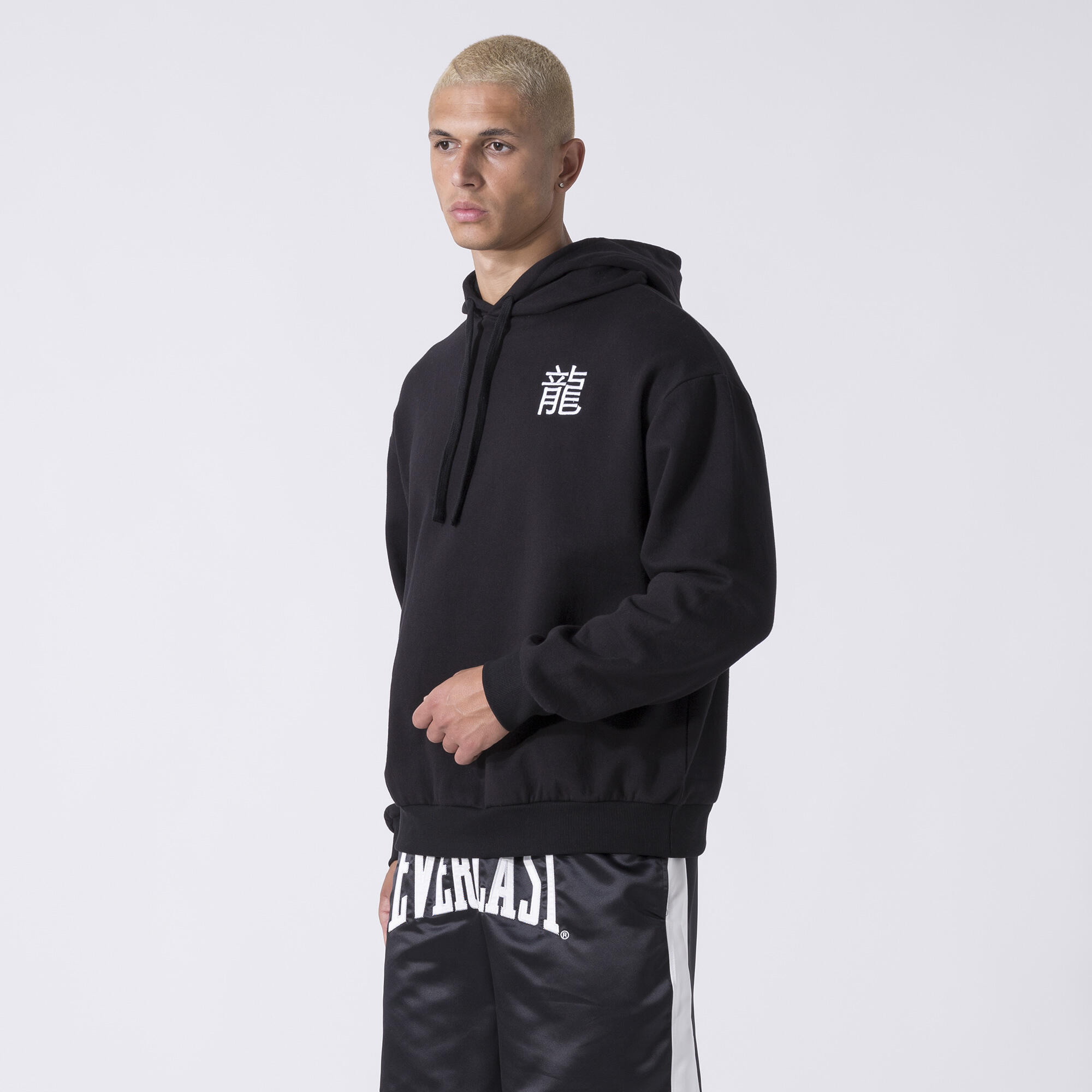 EXCLUSIVE SWEAT À CAPUCHE AVEC GRAPHIQUE DRAGON NOIR COTON, POLYESTER 2/7
