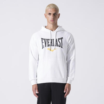 ICONIQUE SWEAT À CAPUCHE AVEC LOGO BLANC CASSE COTON, POLYESTER