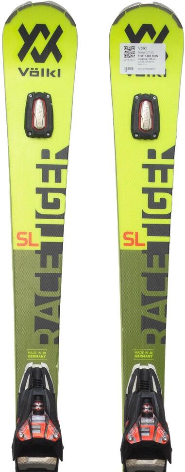 Używane narty - VOLKL Racetiger SL TI UVO, 155 cm, stan bardzo dobry