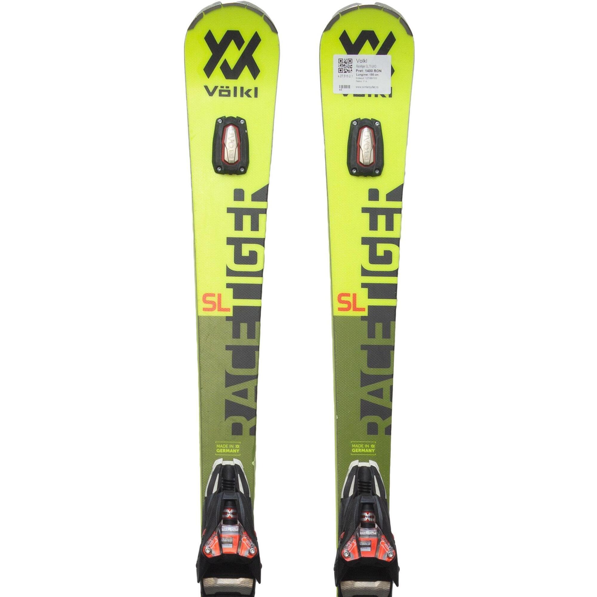 VÖLKL 2ND LIFE - VOLKL Racetiger SL TI UVO, 155 cm, velmi dobrý stav