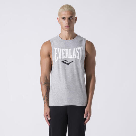 ICONISCHES TRÄGERTOP AUS JERSEY Grau Melange BAUMWOLLE, POLYESTER