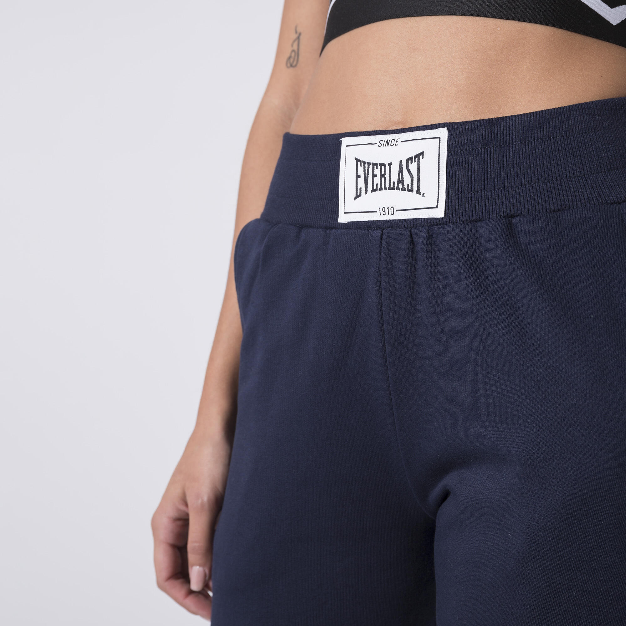 ICONIC PANTALONE CON POLSINO AL FONDO BLU NAVY COTONE, POLIESTERE 6/6