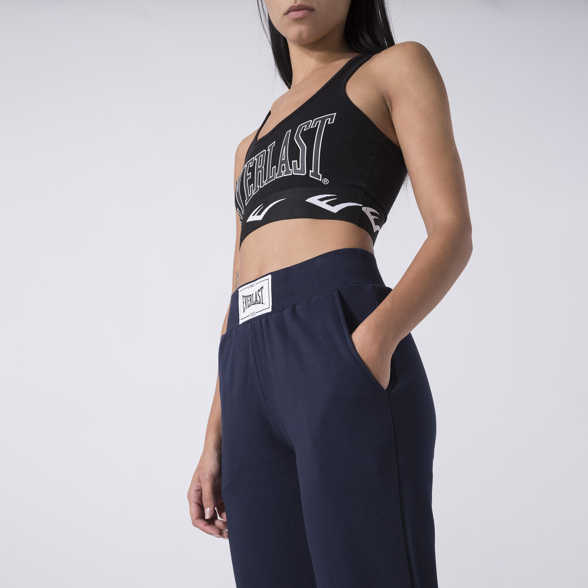 ICONIC PANTALONE CON POLSINO AL FONDO BLU NAVY COTONE, POLIESTERE 5/6