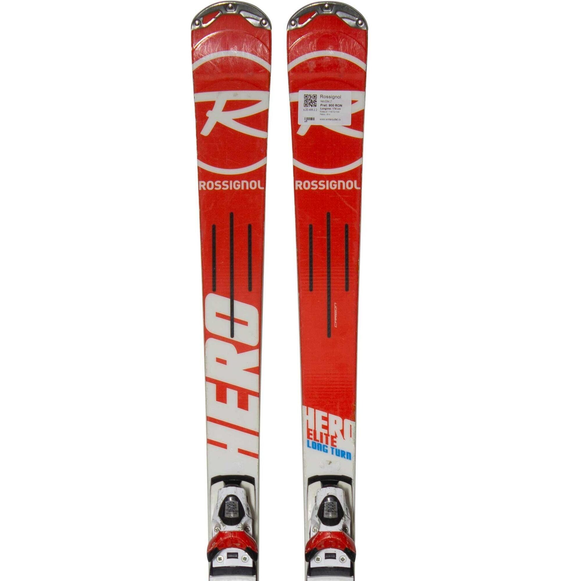Używane narty - ROSSIGNOL Hero Elite LT, 174 cm, stan zadowalający