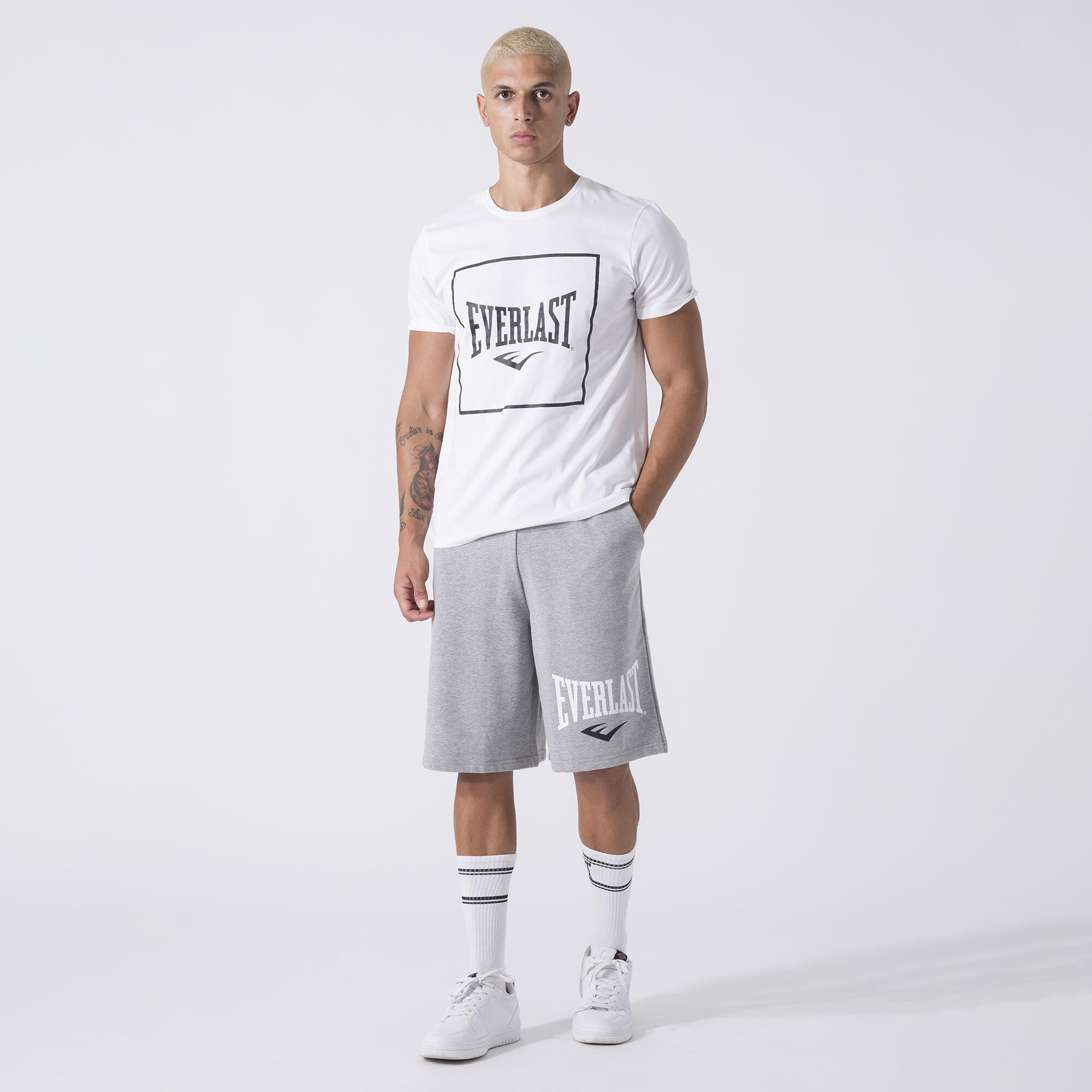 SHORTS ICÓNICOS GRIS MELANGE ALGODÓN, POLIÉSTER 2/6