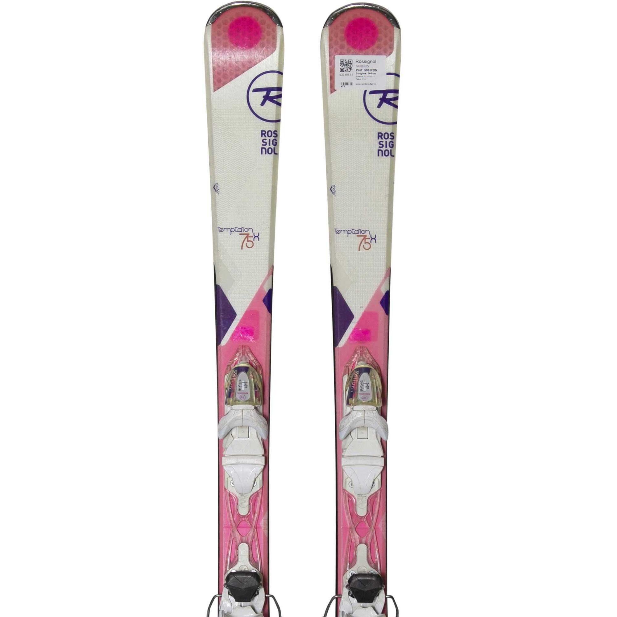 Używane narty - ROSSIGNOL Temptation 75x, 168 cm, stan dobry