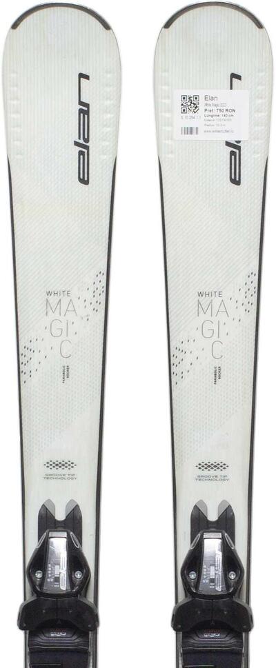 Używane narty - ELAN White Magic 2023, 158 cm, stan bardzo dobry
