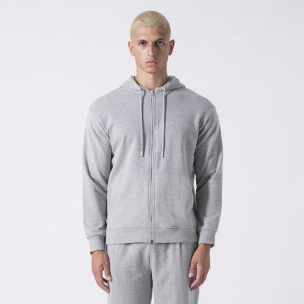 CHAQUETA ICONICA CON CAPUCHA Y CIERRE DE CREMALLERA COMPLETO NEGRO ALGODÓN, POLI