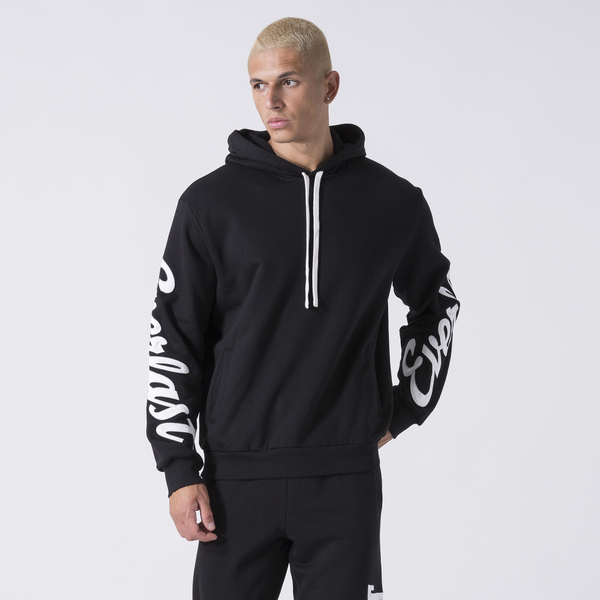 EXCLUSIVO SUDADERA CON CAPUCHA NEGRO ALGODÓN, POLIÉSTER 2/6