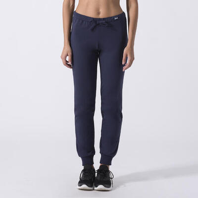 BASIC PANTALONE CON POLSINO NERO COTONE ELASTAN