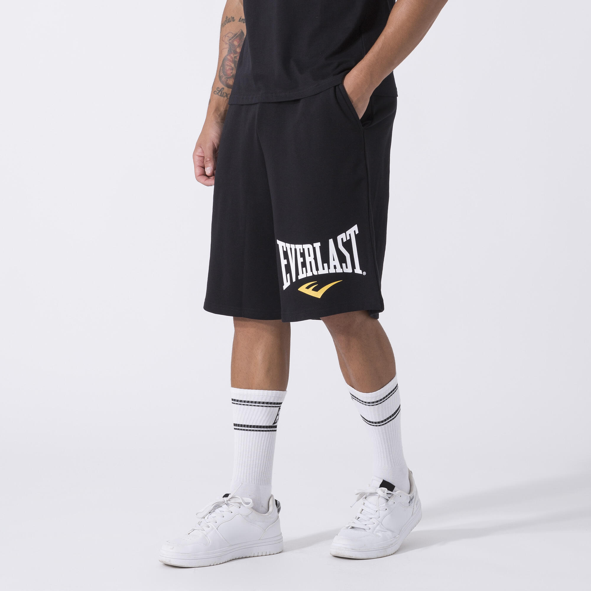 SHORTS ICONIQUES NOIR COTON, POLYESTER 2/6