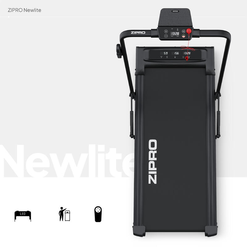 Passadeira de corrida dobrável Zipro Newlite 110 x 42 cm, 1-10 km/h
