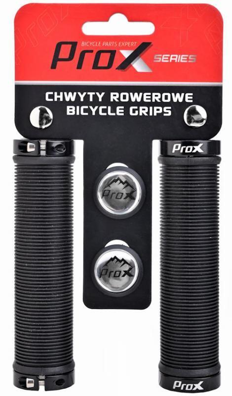 Chwyty rowerowe PROX GP-51A Czarne 130MM Skręcane