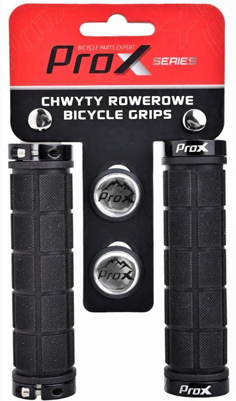 Chwyty rowerowe PROX GP-55A Czarne 130MM Skręcane