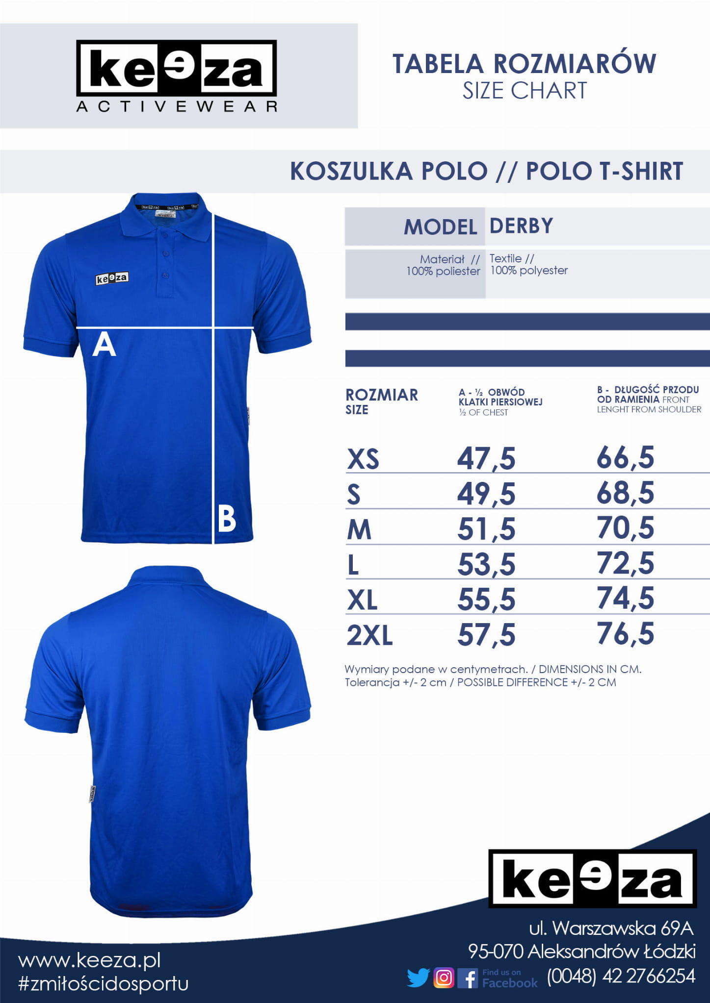 Koszulka polo Keeza Derby z krótkim rękawkiem 2/2