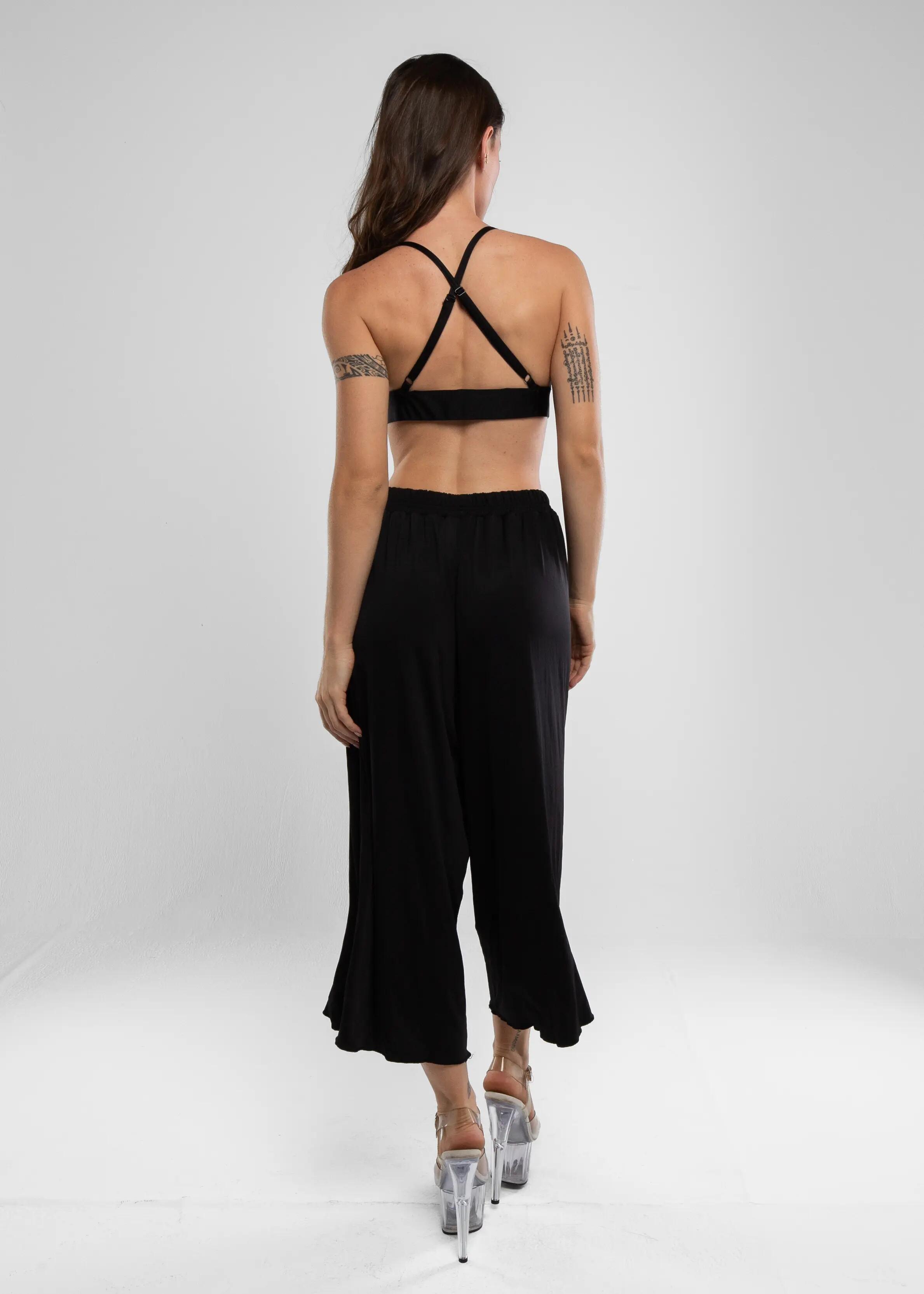 Spodnie do tańca pole dance Rev Activ Comfy szeroka nogawka długie 3/3