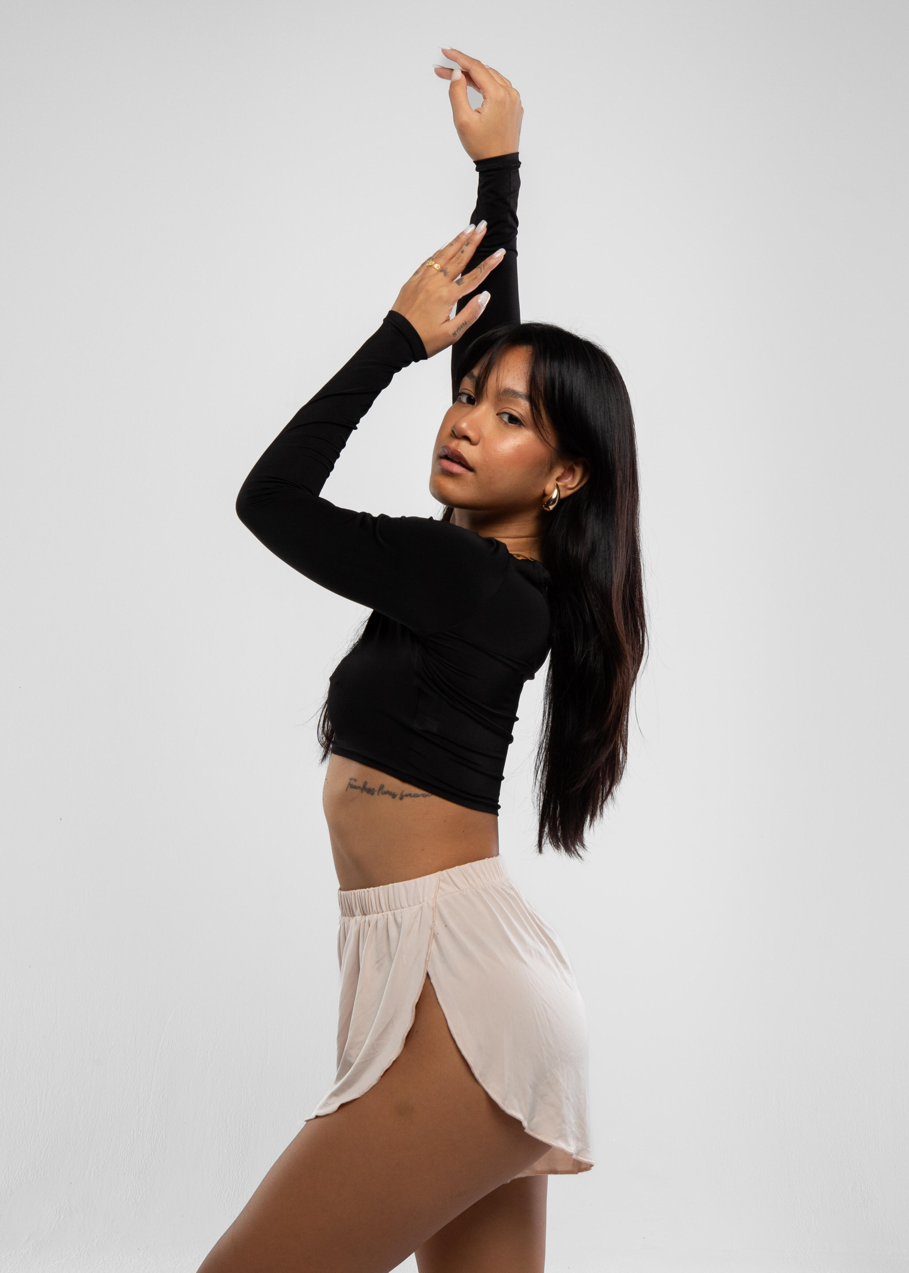 Top do tańca pole dance Rev Activ Comfy obcisła z długim rękawem 2/3