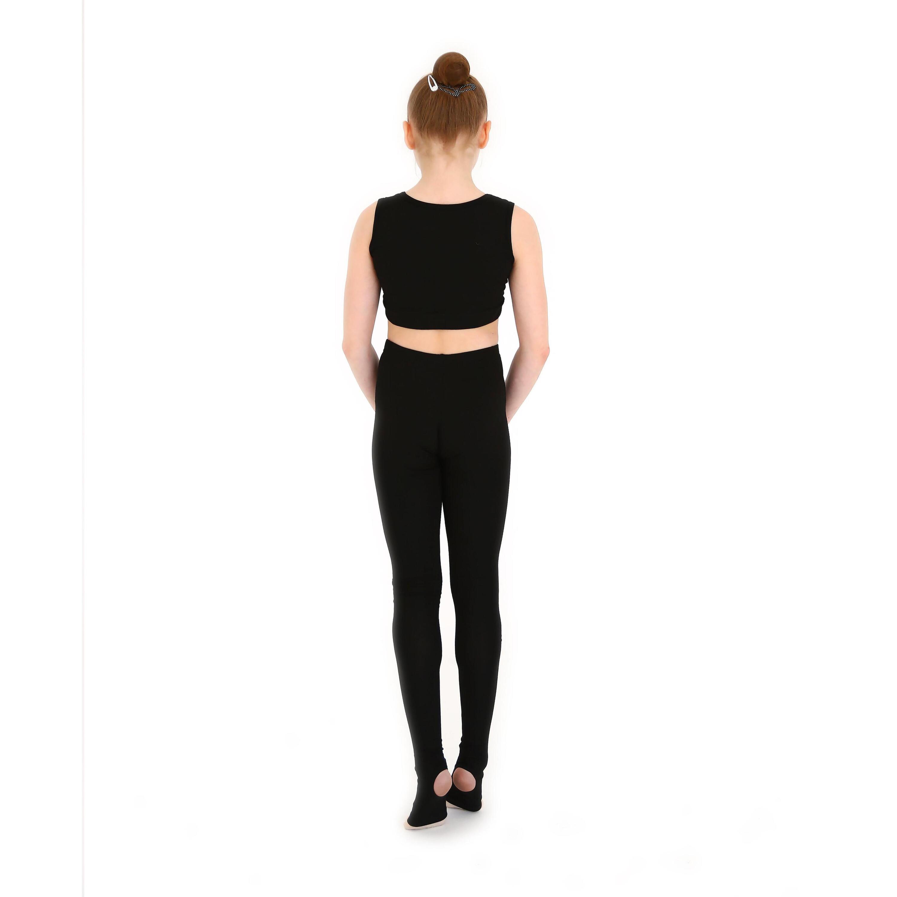 Legging pour Gymnastique Rythmique et Danse avec Demi-Pied INDIGO Noir 4/4