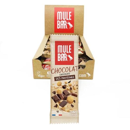 Boite de 15 barres protéinée vegan Mulebar chocolat 40g