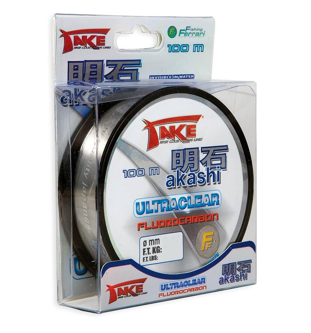 Fio take akashi fluorocarbono 100mt 0.25mm a 0,40mm