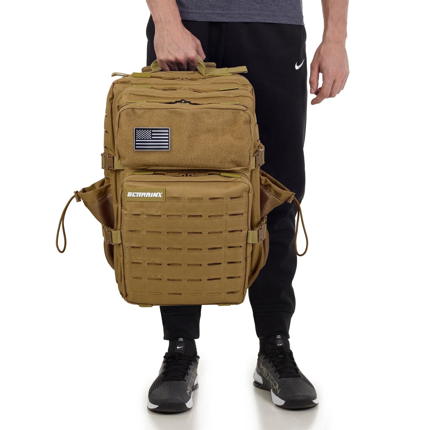 Militaire tactische rugzak ELITRAINX V2 KAKI 45L voor sport en reizen 7/8