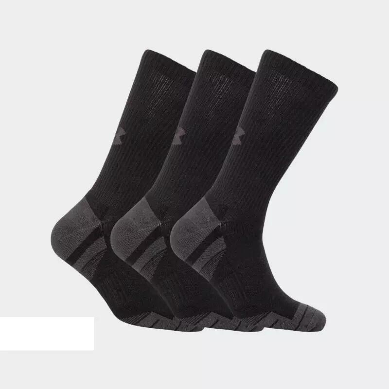 Chaussettes de sport Under Armour Performance Tech Mid Crew Noir 3 paires 2/4