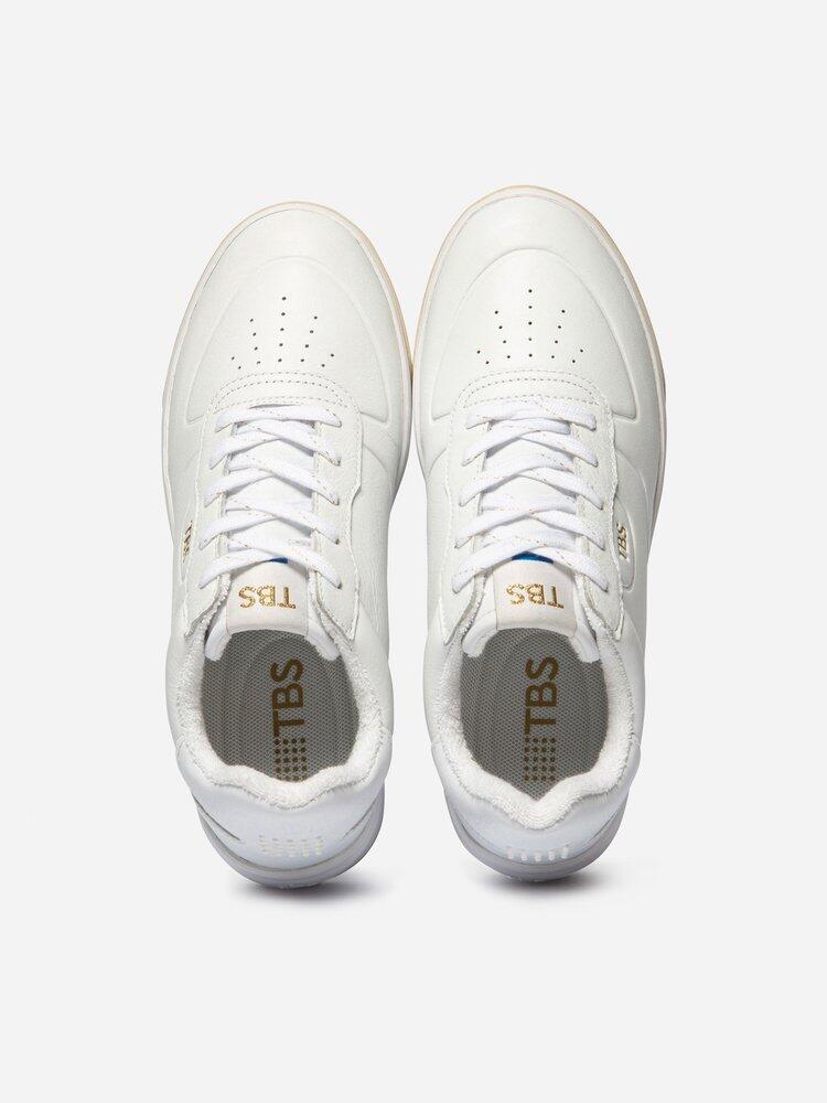 1973 Baskets Femme CLAUDIE Extra Blanc talon 40 mm cuir 3/5