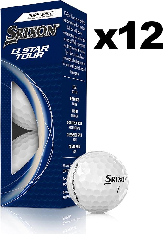 Srixon Q-STAR Tour Nuova pallina da golf 2024, bianca 2/5