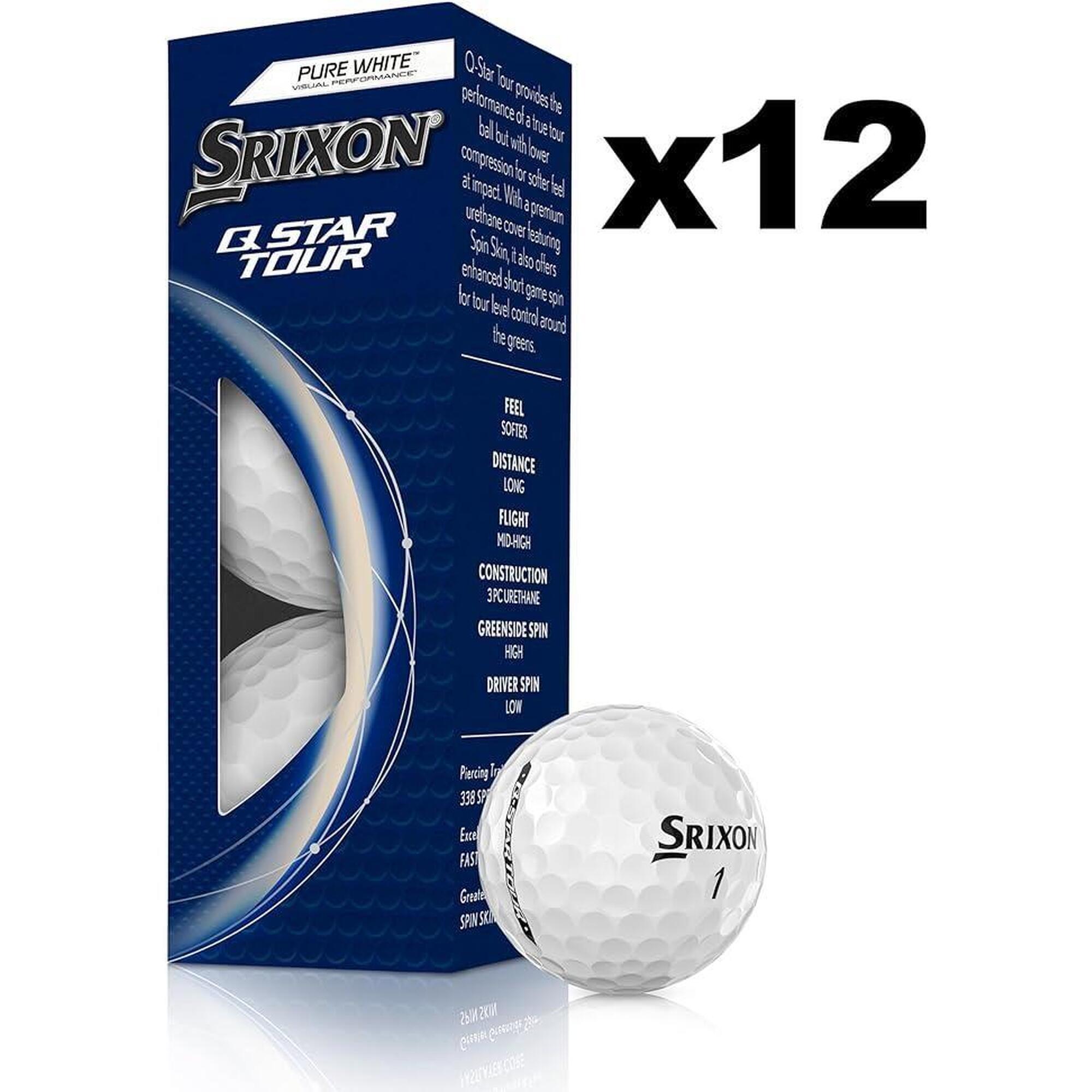 Doos van 12 Srixon Q-Star Tour New Golfballen