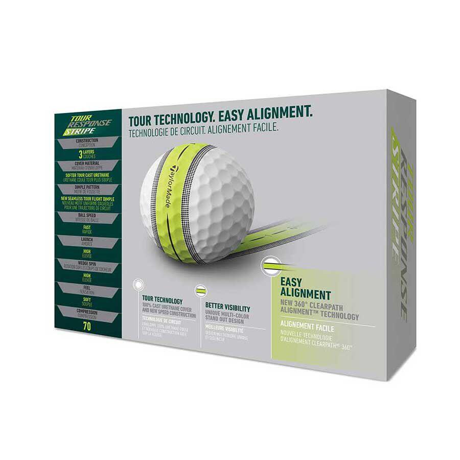 Caja de 12 Pelotas de golf TaylorMade Tour Response Stripe 2/5