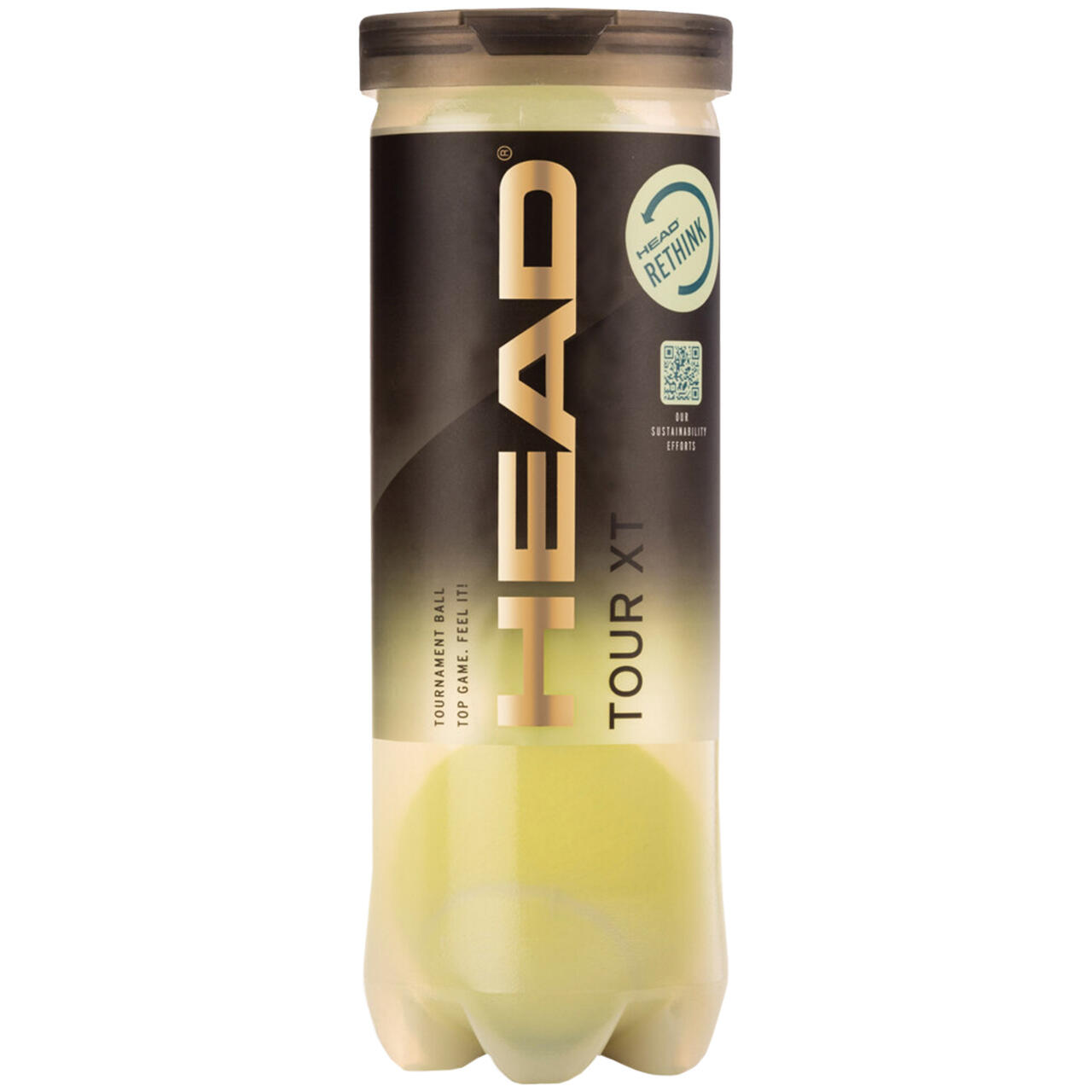 Tube de 3 balles de Tennis Head Tour XT 2/3