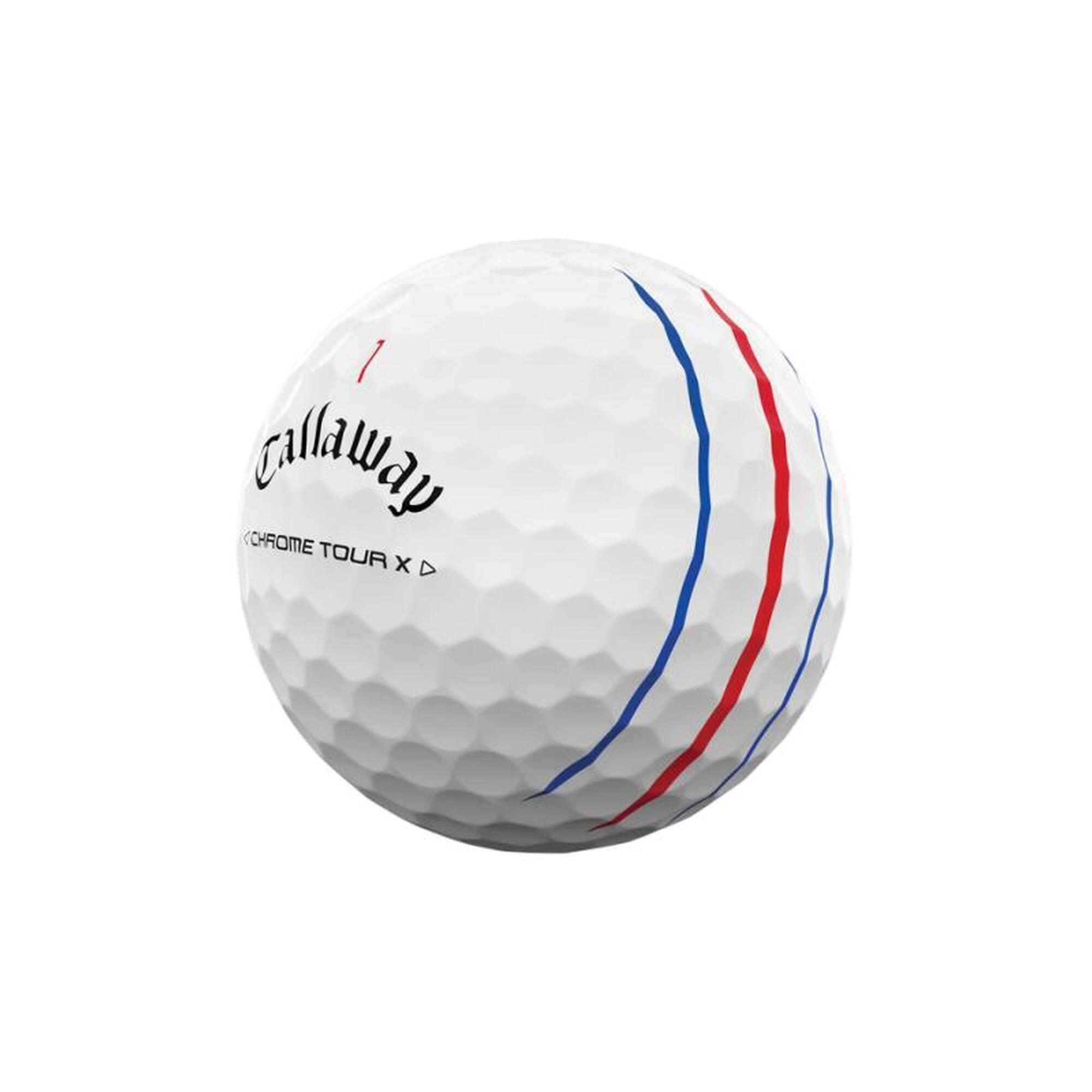 Boite de 12 Balles de Golf Callaway Chrome Tour X Triple Track