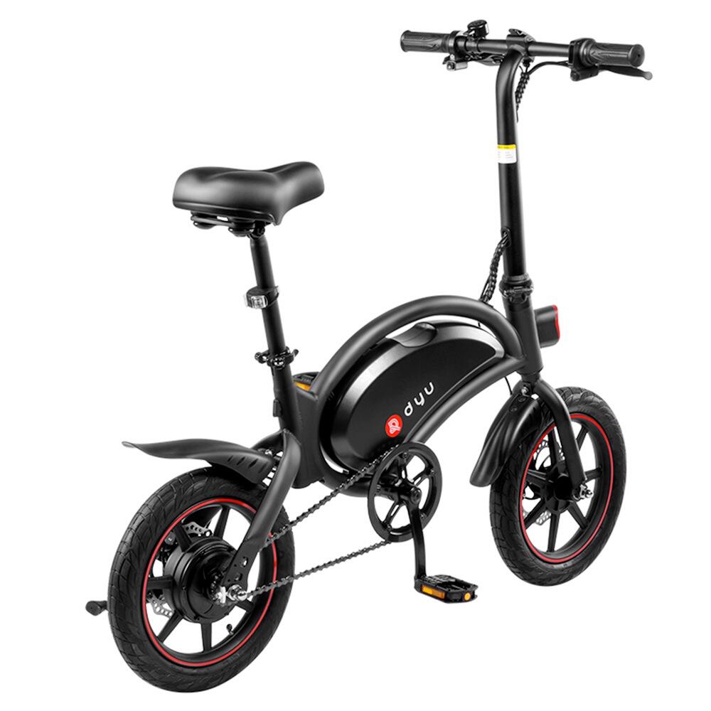 DYU D3F Ciclomotore elettrico pieghevole 14 pollici nero 3/5