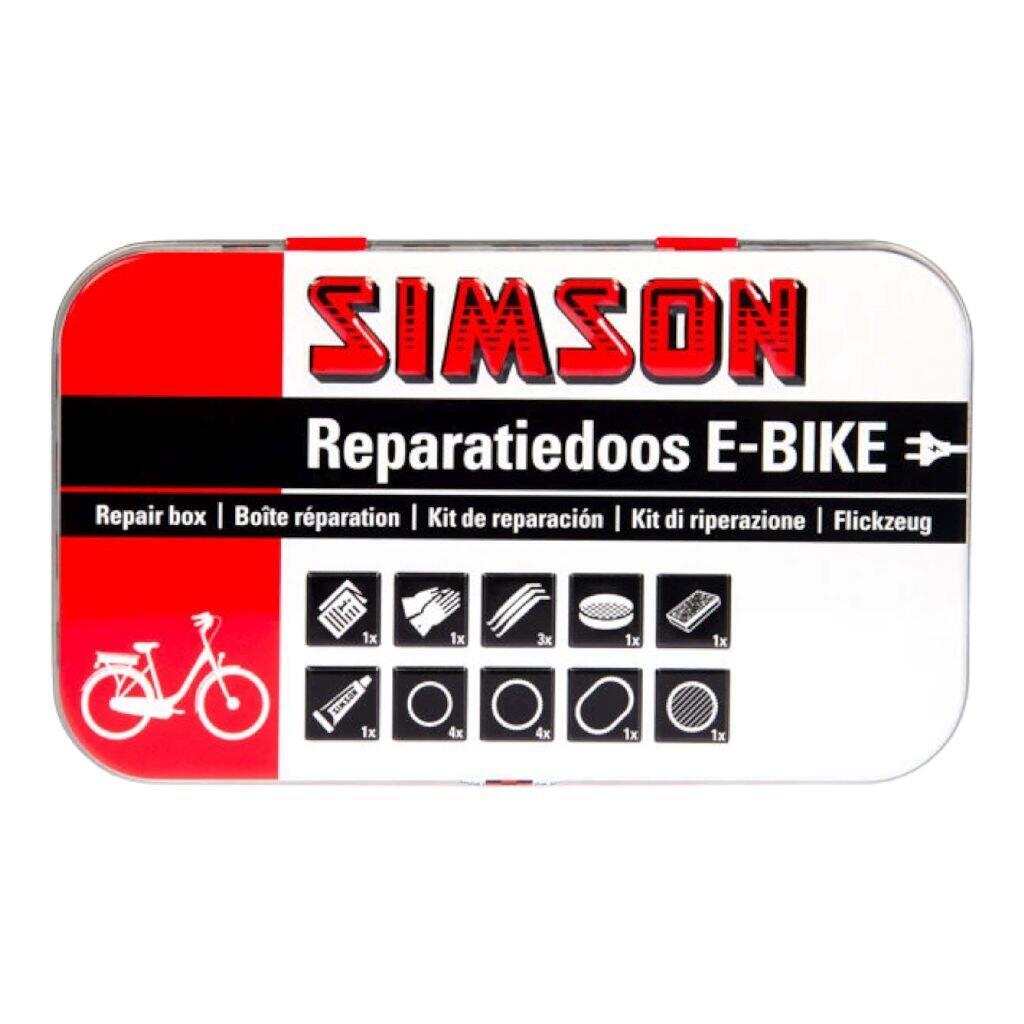 Boîte de réparation Bike en aluminium Blanc rouge 14 pièces 2/4