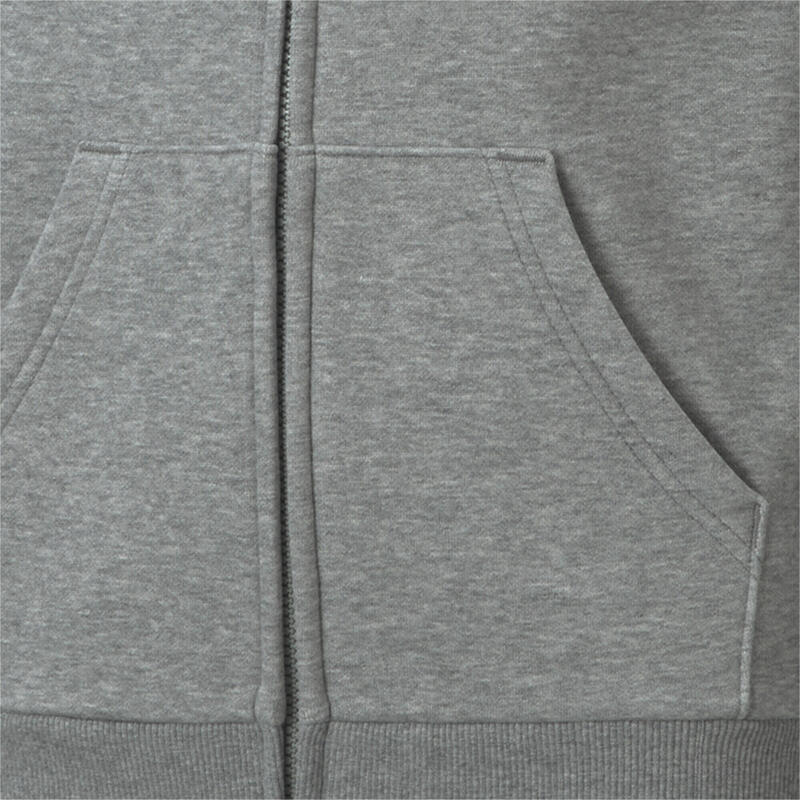 Mikina s kapucí Essentials s velkým logem pro mládež PUMA Medium Gray Heather