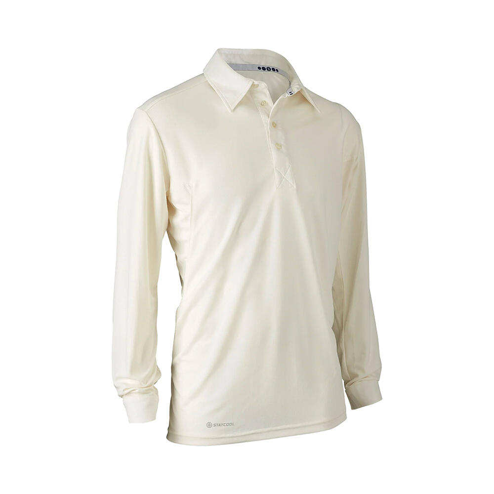 Kookaburra Sport Predator Long Sleeve Cricket Shirt Cream Coloured Size XL