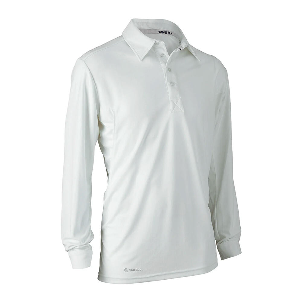 Kookaburra Sport Predator Long Sleeve Cricket Shirt White Size Small Boys