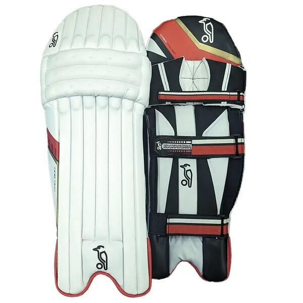 White cricket batting leg pad