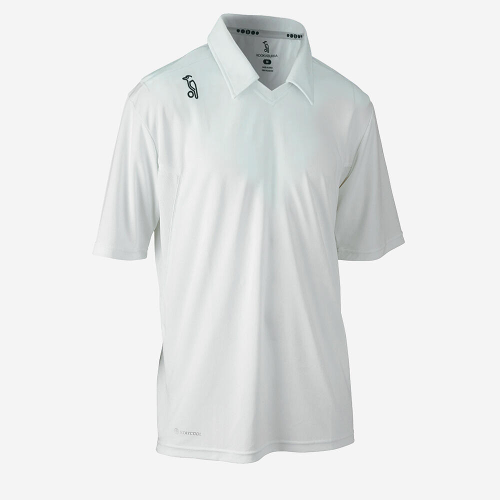 Kookaburra Sport KB Player Short Sleeve Lightweight Cricket Shirt White Size 16