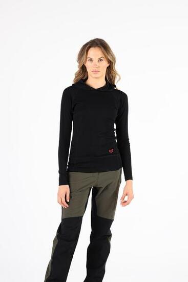 Sonatra - Koszulka z kapturem 100% wełna merino (195 g/m²) L, Pomarańczowy