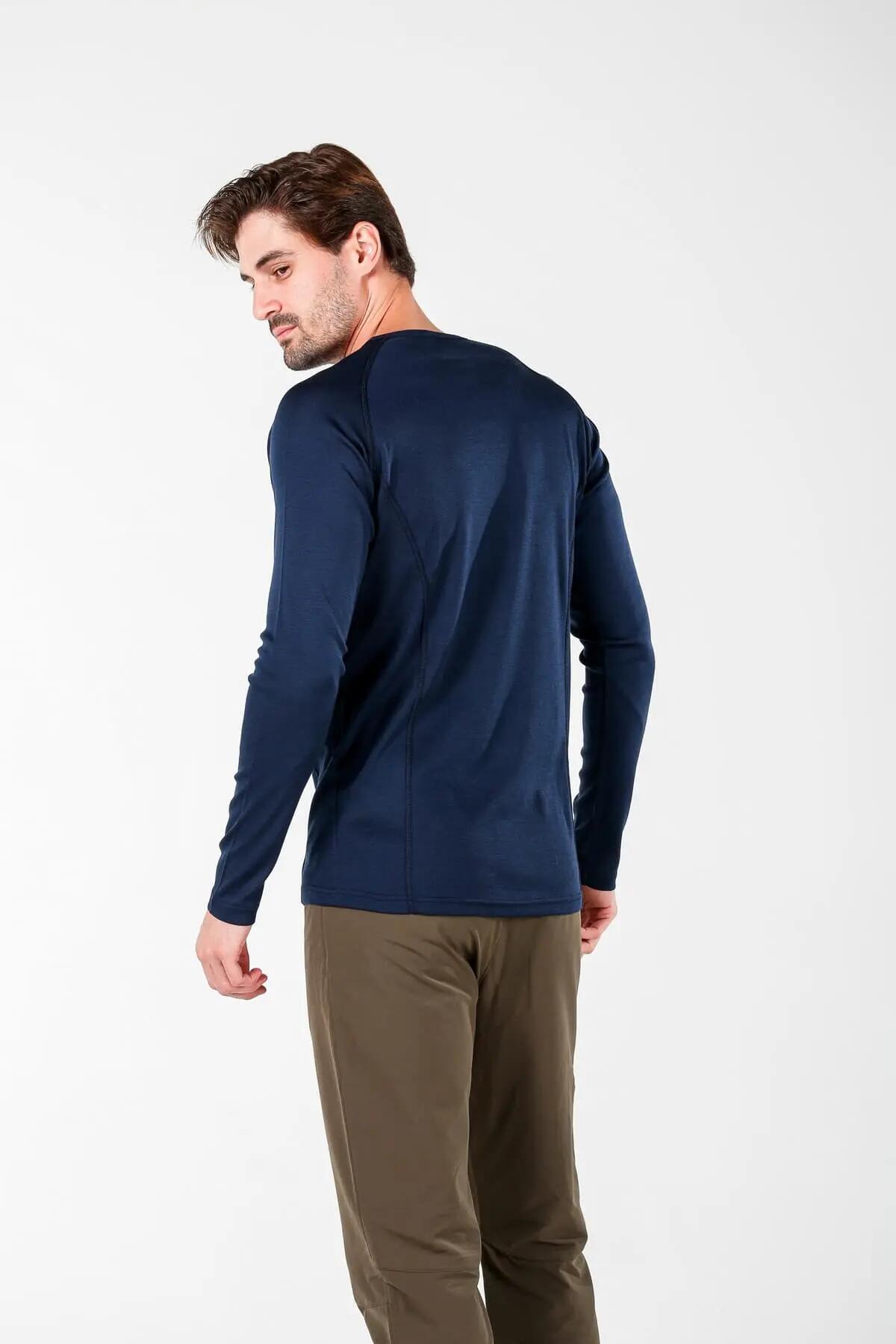 Remus - męska koszulka termoaktywna 100% merino (195 g/m²) XL, Granatowy 6/7