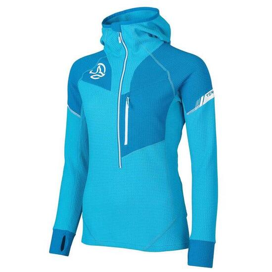 Capa Mujer Ternua Rapid Top W Azul con capucha