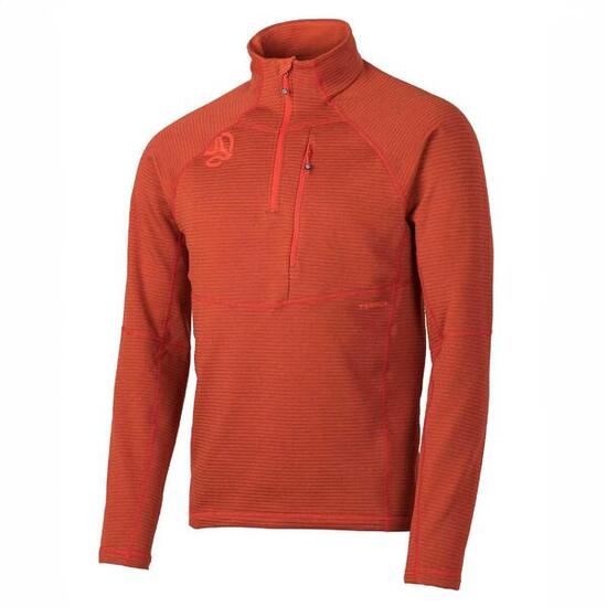 Camiseta Manga Larga Hombre Ternua Momhill 1/2 Zip M Naranja Dryshell