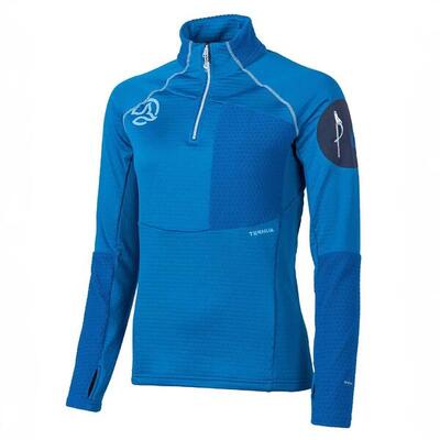 Camiseta Manga Larga Mujer Ternua Ragger 1/2 Zip W Azul Dryshell