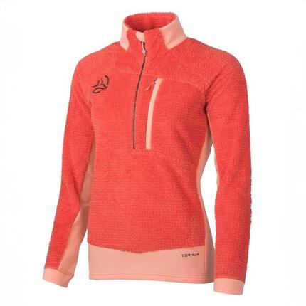 Forro Polar Montaña Trekking Mujer Ternua Lofter 1/2 Zip W Amarillo WarmshellPro