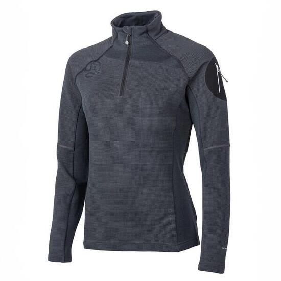 Camiseta Manga Larga Mujer Ternua LemikA 1/2 Zip W Azul Warmshell