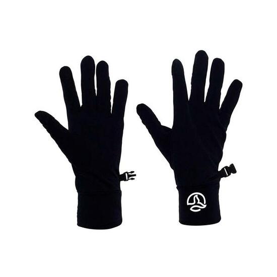 Guantes Ternua Avati Negro Táctil con Ajuste de Muñeca