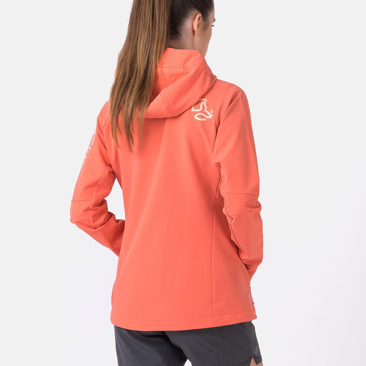 Chaqueta Mujer Ternua Demina Hard Hood Jkt W Rojo con capucha 3/3