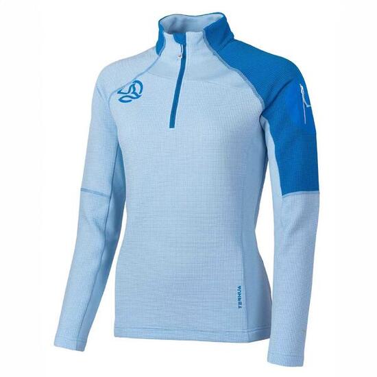 Camiseta Manga Larga Mujer Ternua LemikA 1/2 Zip W Azul Warmshell